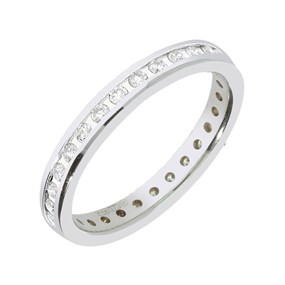 9ct White Gold Diamond Full Eternity Ring - 1/3ct - X10419