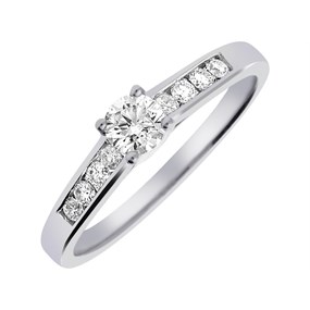 18ct White Gold Diamond Engagement Ring- 0.50ct - X11021