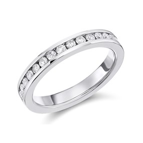 18ct White Gold Diamond Full Eternity Ring - 3/4ct - X11159