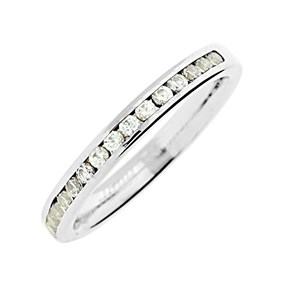 9ct White Diamond Court Half Eternity Ring - 3mm - 1/2ct - X20264