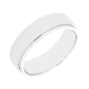 Cobalt Bevelled Edge Wedding Ring - 7mm - X20733