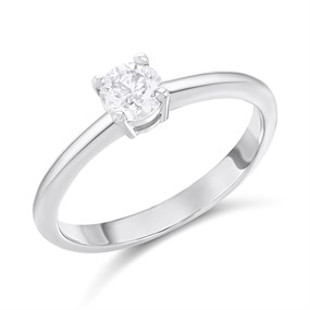 Platinum Diamond Solitaire Engagement Ring Size N - Z16377