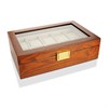 Mele & Co Dark Beech Ten Watch Box - A19153