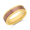 Unique Tungsten Carbide Rose And Brown IP Plated Ring - A73139
