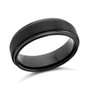 Unique Black Plated Tungsten Carbide Ring - 7mm - A7389