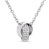 Unique Steel Necklace With Crystals - A7415