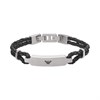 Emporio Armani EGS2719040 Black Leather ID Bracelet - A9102