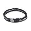 Police PEAGB2213401 FARO Steel And Black Leather Bracelet - A98371