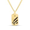 Police PEAGN2211702 LATTITUDE Gold Tone Double Tag Necklace - A98375