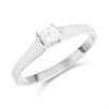18ct White Gold Princess-Cut Diamond Single Stone Ring, 1/4ct - D0749