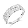 Platinum 3-Row Diamond Band Ring, 1ct - D08181
