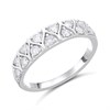 Platinum Two Row Fancy Diamond Band Ring, 1/2ct - D08182