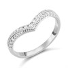 Platinum Diamond-Set Wishbone Half Eternity Ring, 20pts - D08185