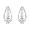Platinum Diamond Tear Stud Ears, 1/2ct/pair - D08508