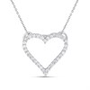Platinum Diamond-Set Heart Necklace- 1/4ct - D08511