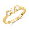 18ct Gold Diamond Swirl Trilogy Ring, 35pts - D1106