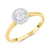 18ct Gold And Platinum Polar Fire Diamond Halo Cluster Ring 1/2ct (GLI Certificate) - D1614