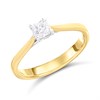 Arctic Circle 9ct Gold Radiant Cut Diamond Solitaire Ring - 30pts - IGI Certificated - D3102