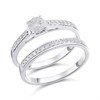9ct White Gold Diamond Bridal Set - 1/4ct - D32142