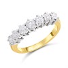 18ct Gold Diamond Claw-Set Half-Eternity Ring, 1ct - D4222