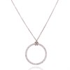 18ct White Gold Diamond Circle Necklace - 14pts - D4533