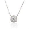 18ct White Gold Diamond Cluster Necklace - 42pts - D4554