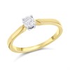 9ct Gold Illusion Set Diamond Solitaire Ring - 5pts - D50147
