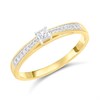 9ct Diamond Ring With Stone Set Shoulders - D5104