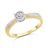 9ct Gold Diamond Cluster Ring - 10pts - D51152