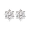 9ct White Gold Diamond Cluster Stud Earrings - 1.5cts per pair - D5530