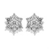 9ct White Gold Diamond Cluster Stud Earrings - 20pts per pair - D5531