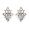 9ct White Gold Diamond Cluster Stud Earrings - 1/2ct per pair - D5533
