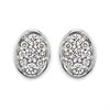 9ct White Gold Diamond Cluster Stud Earrings - 20pts per pair - D5547