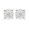 9ct White Gold Diamond Solitaire Stud Earrings - 10pts per pair - D5550
