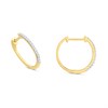 9ct Diamond-Set Hinged Huggie Earrings - D5553