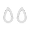 9ct White Gold Diamond Teardrop Stud Earrings - D5558