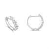 9ct White Gold Diamond-Set Huggie Earrings 30 pts/pr - D5560