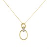 9ct Gold Diamond Oval Link Necklace - D56117