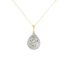 9ct Gold Diamond Pear Cluster Necklace - 1/4ct - D56125