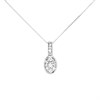 9ct White Gold Diamond Necklace - 12pts - D56153