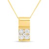 9ct Gold Diamond Square-Shaped Necklace - D56154