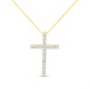 9ct Diamond-Set Slider Cross And Chain - D56158
