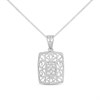 9ct White Gold Diamond-Set Filigree Necklace - D56162