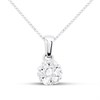 9ct White Gold Diamond Cluster Necklace, 15pts - D56167