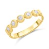 9ct Rubover Five Stone Diamond Half Hoop Ring, 20pts - D5828