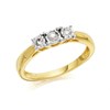 9ct Gold Diamond Trilogy Ring - 15pts - D5922