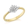 9ct Gold Diamond Cluster Ring - 10pts - D6065