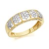 9ct Gold Cluster Band Ring - 1/3ct - D6112