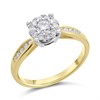 9ct Gold Diamond Starburst Cluster Ring - 1/2ct - D61160