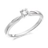 9ct White Gold Diamond Solitaire Ring - 15pts - AGI Certificated - D6301